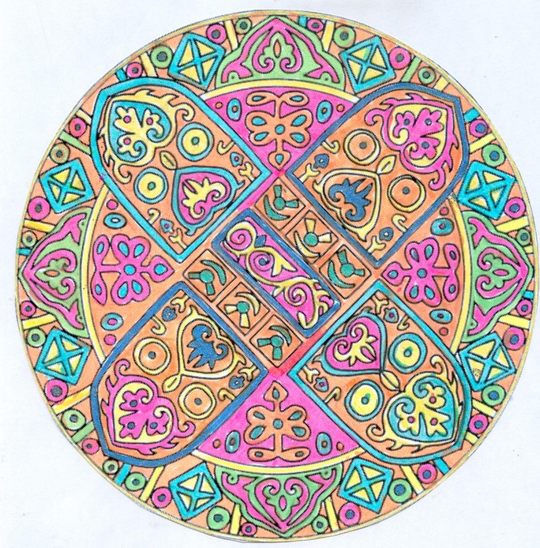 Mandala realised by Domandala who is an amateur artist and an enthusiastic user of the website.