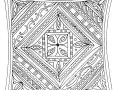 Mandala cuadrado dibujado a mano