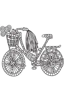 Diseño Sencillo De Bicicleta Con Motivos Sencillos
