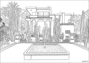 Jardín Majorelle en Marrakech – Un oasis de cactus y una fuente relajante