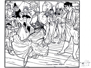 Henri de Toulouse-Lautrec - Marcelle Lender bailando el bolero en 