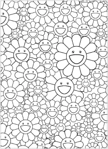 Takashi Murakami   Flores Felices  Sencillo 
