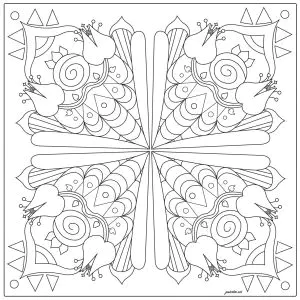 Azulejo Floral Y Armonioso