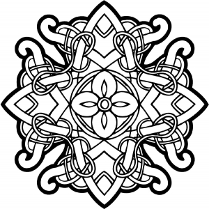 Diseño simétrico inspirado en el arte celta