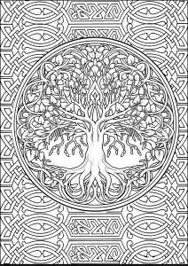 Complejo Dibujo Del Árbol De La Vida
