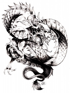 Aterrador dragón chino