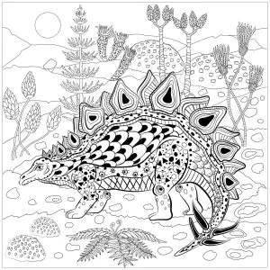 Estegosaurio En La Naturaleza