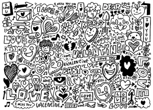 Love & Garabato De San Valentín