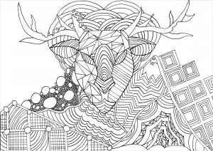 Reno De Navidad Zentangle