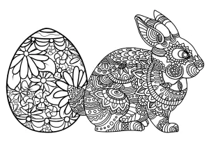 Huevo De Pascua Y Conejo