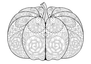 Coloración compleja de una calabaza grande
