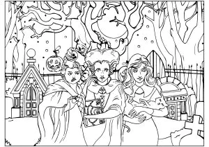 Winnie, Sarah y Mary en un lugar sombrío