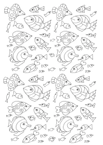 100 Peces Para Colorear