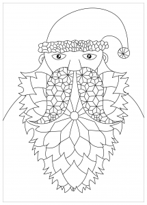 Papá Noel en un dibujo sencillo