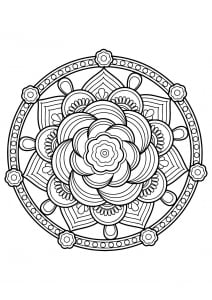 Mandala de libros para colorear gratis para adultos - 7