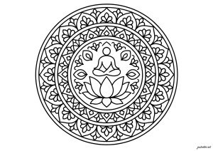 Simetría del mandala equilibrio