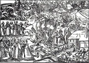 Grabado Que Representa Una Escena Del Sabbat De Brujas