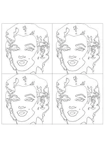 Andy Warhol   Shot Sage Blue Marilyn (versión de cuatro retratos)