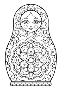 Muñeca Rusa Con Un Precioso Mandala A La Altura Del Vientre