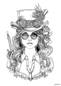 Elegante Explorador con un Sombrero Elegante