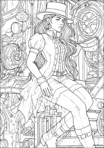 Viajero del tiempo en un mundo mecánico