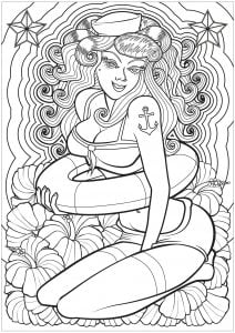 Mujer Con Tatuaje Marinero
