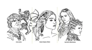 Tyrion Lannister, Daenerys Targaryen, Sansa Stark Y Joffrey Baratheon