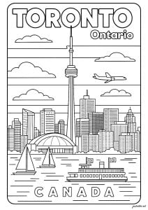 Vista Iconica Di Toronto, Ontario, Canada