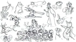 Schizzi Di Vari Personaggi Disney  1 