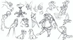 Schizzi Di Vari Personaggi Disney  2 