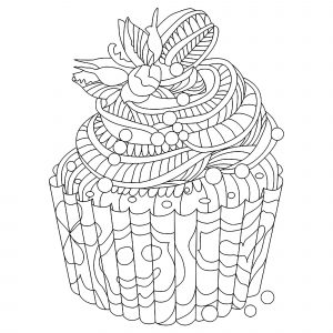 Cupcake piccolo a forma di scarabocchio