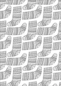 Calze Natalizie Con Motivi Intricati