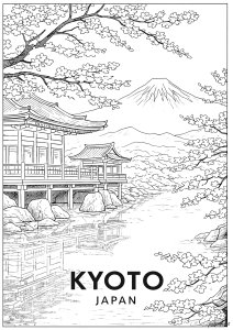 Il sereno paesaggio primaverile di Kyoto