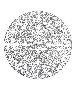 Libero mandala da colorare : aqua