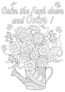 Calmati e colora! (pagina da colorare sulle parolacce)