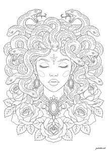 Medusa mit Rosen