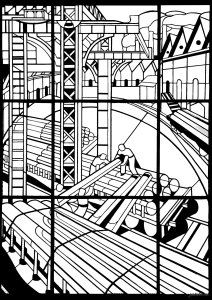 Industriearbeit in der Fabrik