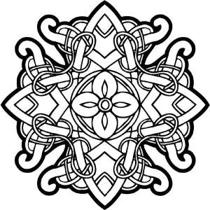 Symmetrisches, Von Der Keltischen Kunst Inspiriertes Design