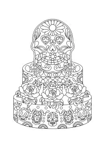 Mexikanisch Dekorierter Kuchen