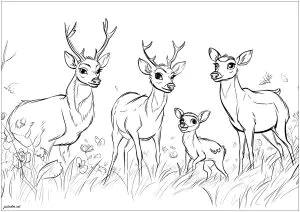 Familie Der Hirsche
