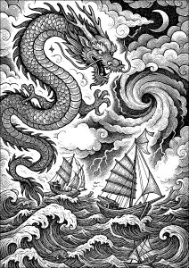 Mystische Kreatur der rauen See