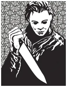 Horror Farbseite Michael Myers