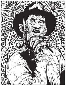 Horror Farbseite Freddy Krueger