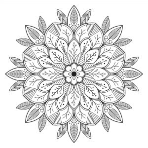 Einfaches florales Mandala