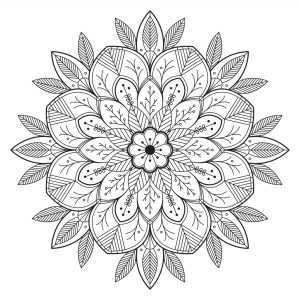 Einfaches florales Mandala