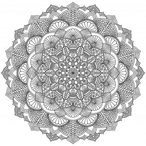 Verschlungenes schwarzes Mandala