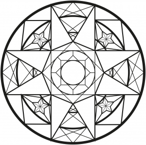 Mandala mit Diamanten