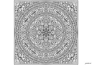 Blumenmandalas und Geometrie