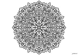 Florales mandala mit eleganten motiven