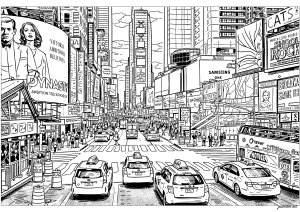 Times Square und seine Taxis